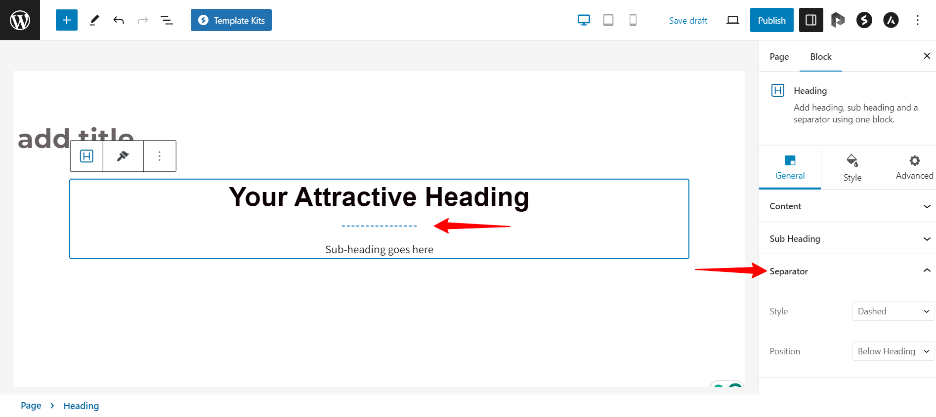 Customize separator