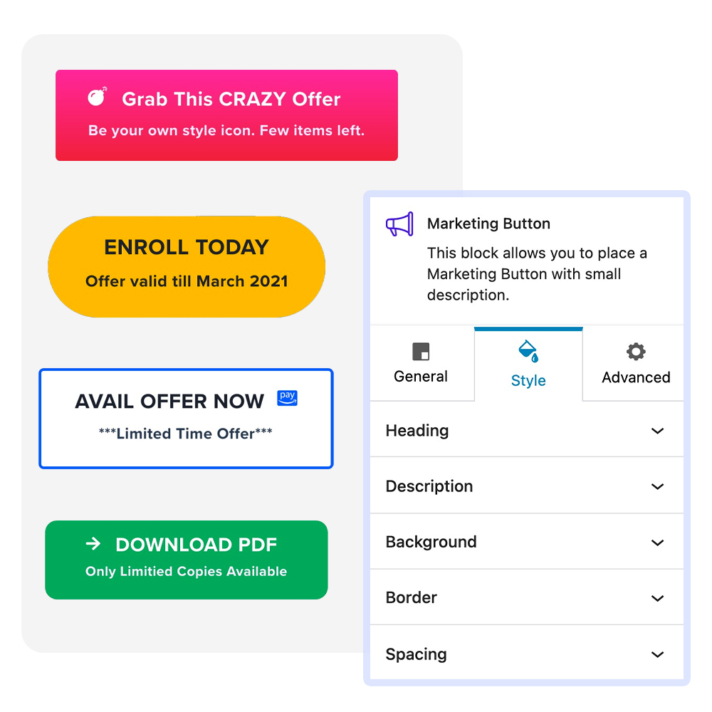 marketing button