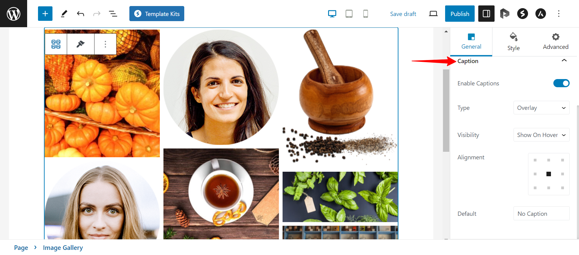 Add Captions to Masonry Gallery