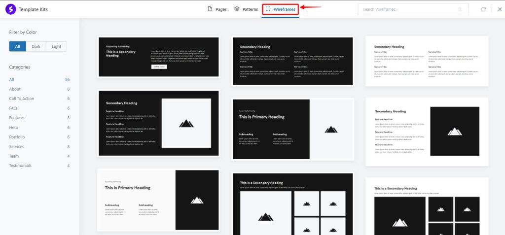 Wireframe Blocks