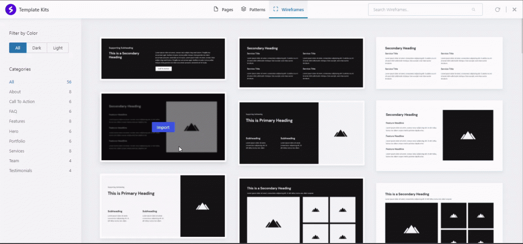 Wireframe Blocks