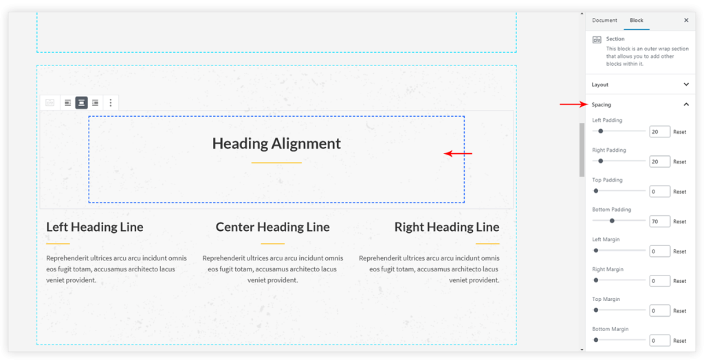 section-spacing