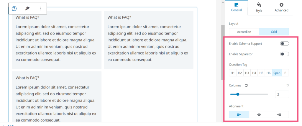 FAQ – Schema/ Accordion