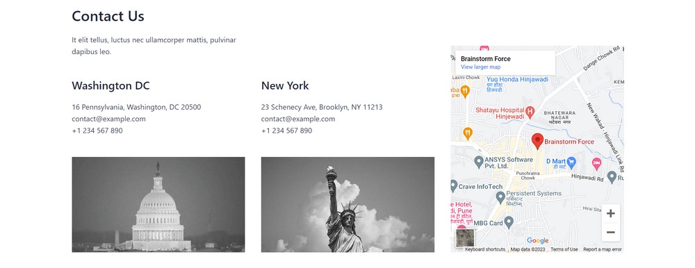 contact page