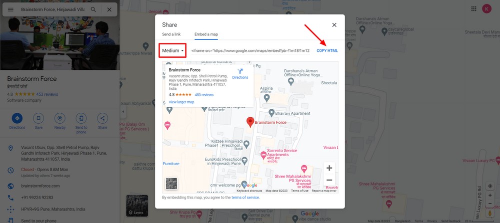 Copy embed code snippet
