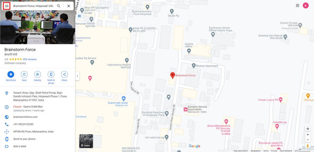 Get maps location