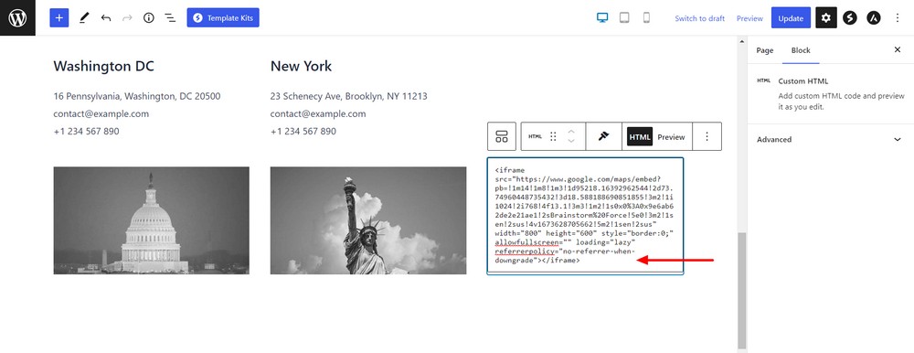 Paste code snippet