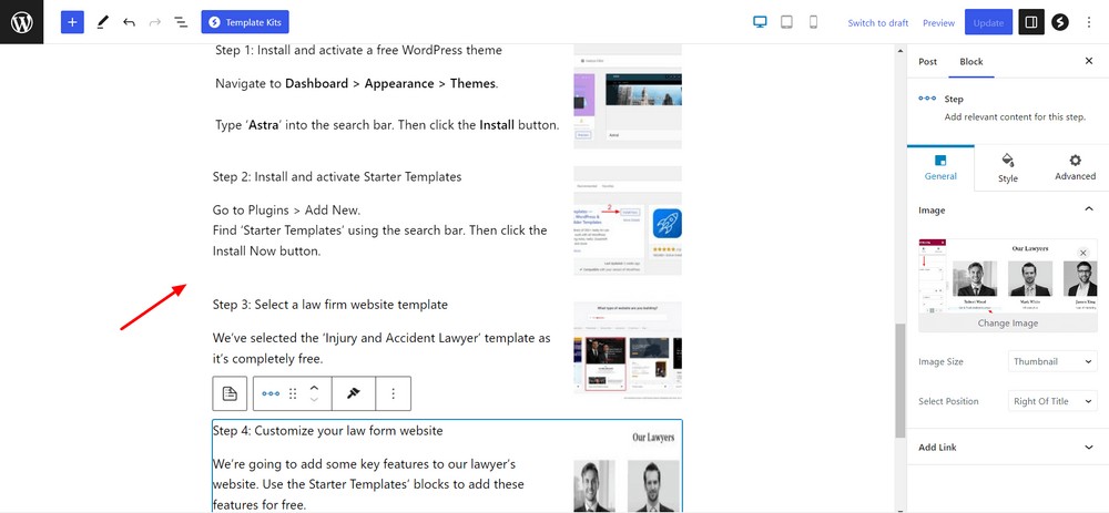 Added all steps content and images