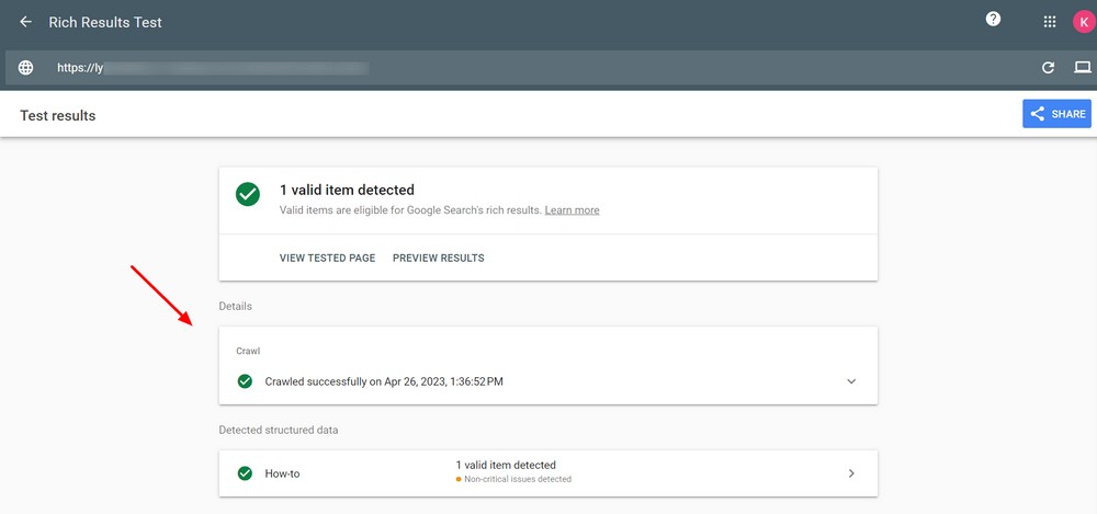 Rich Results Test for validating How to schema
