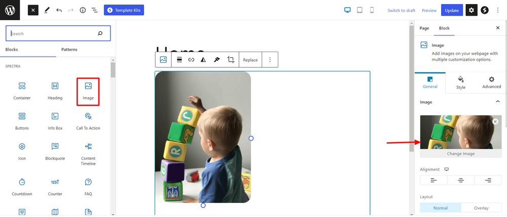 Add image block