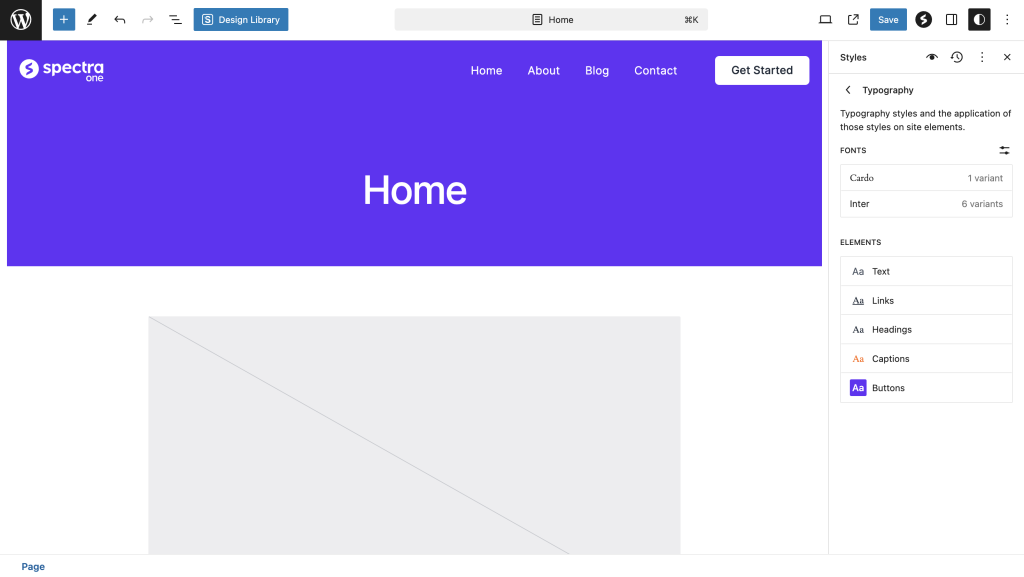 typography options