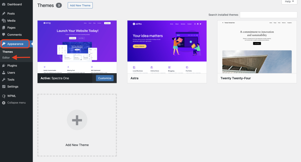 access the spectra one editor