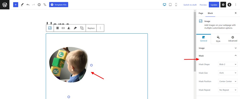 Image mask option