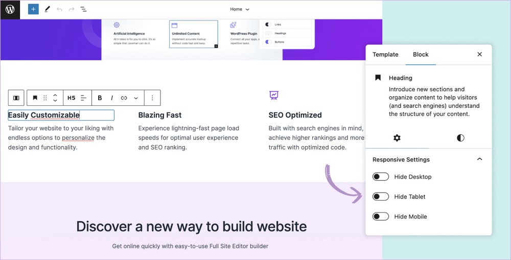Responsive controls