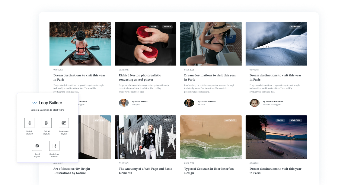 6 Predefined Layouts