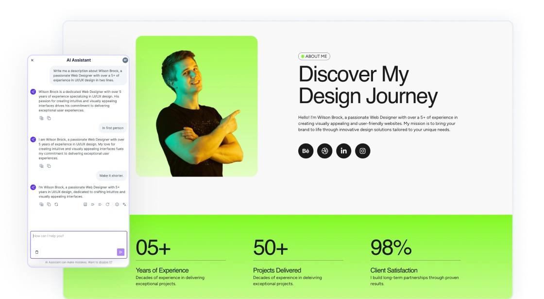 Personalise with AI Assistant img